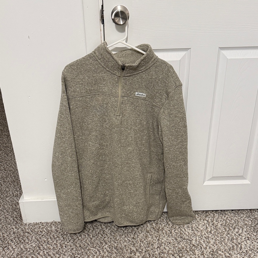 Eddie Bauer Men's Tan Quarter-Zip Jacket
